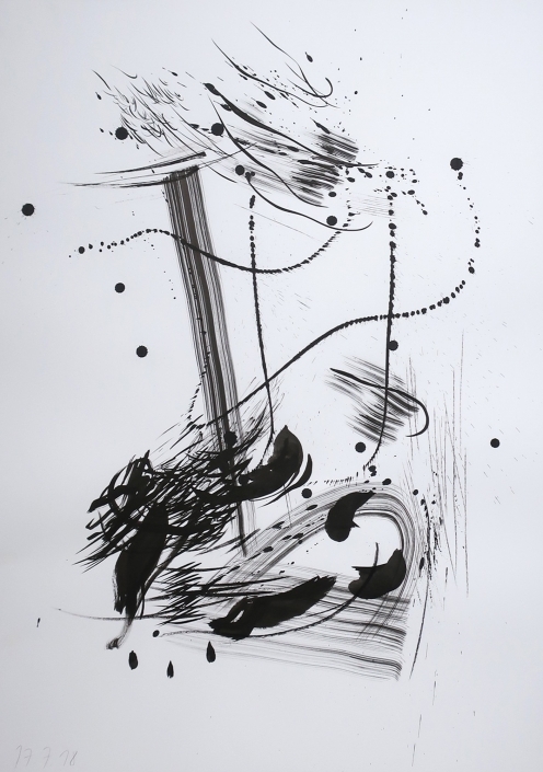 17-07-2018_#2 / Tusche, Zeichenkohle / 100 x 70 cm
