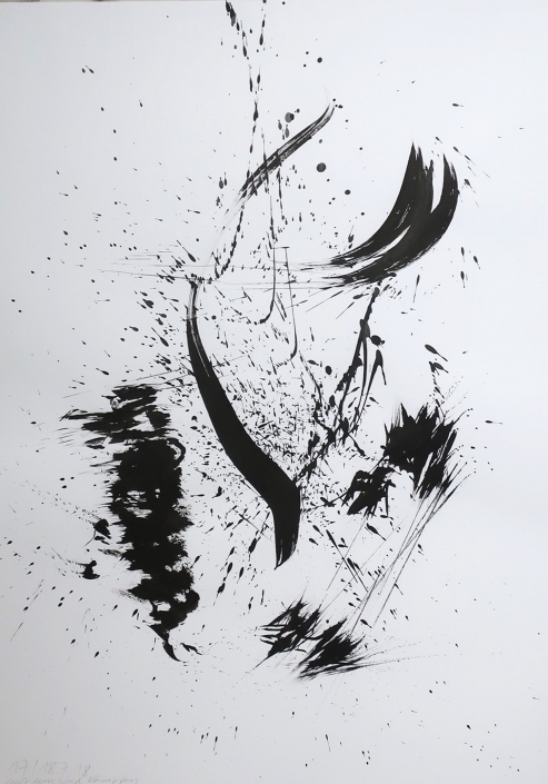 17_18-07-18_#1 / Tusche, Zeichenkohle / 100 x 70 cm