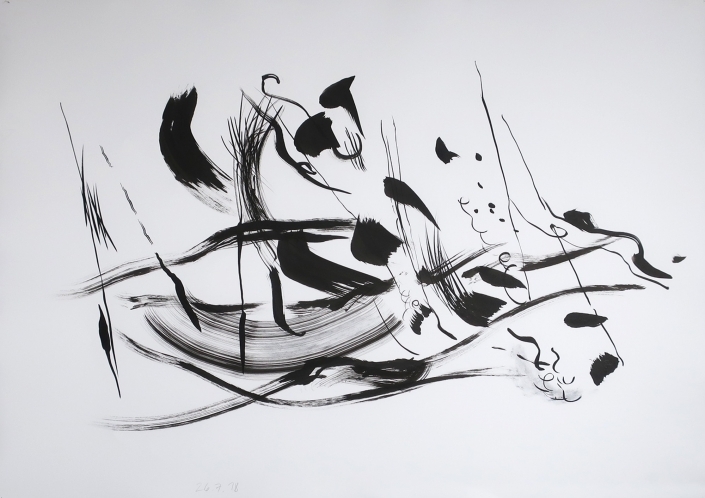 26-07-2018_#1 / Tusche, Zeichenkohle, 70 x 100 cm