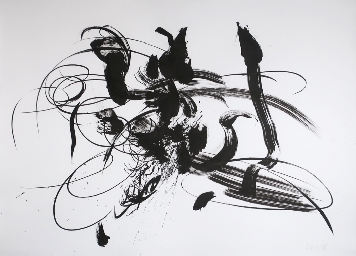 26-07-2018_#2 / Tusche, Zeichenkohle / 70 x 100 cm